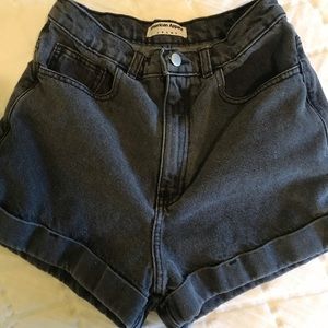 American Apparel Denim High Waisted Cuff Short.